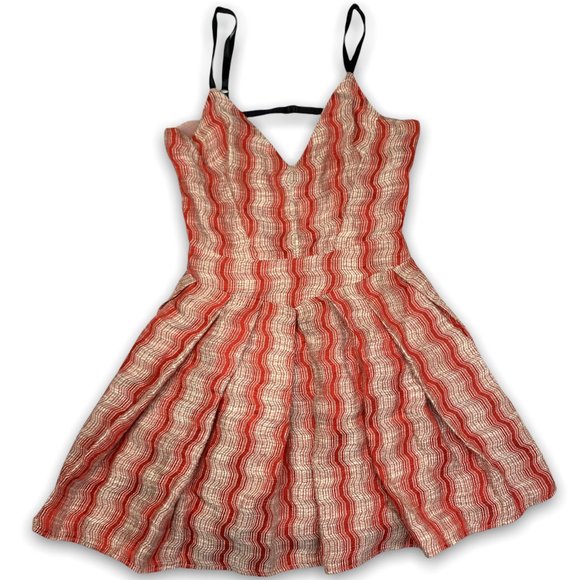 Rachel Comey Dresses & Skirts - Rachel Comey Mini Dress Size XS Orange Tan Spaghetti Strap V Neck Open Back